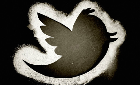 Twitter bird black and white