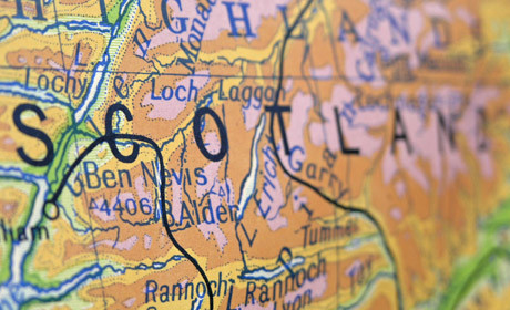 Scotland on map